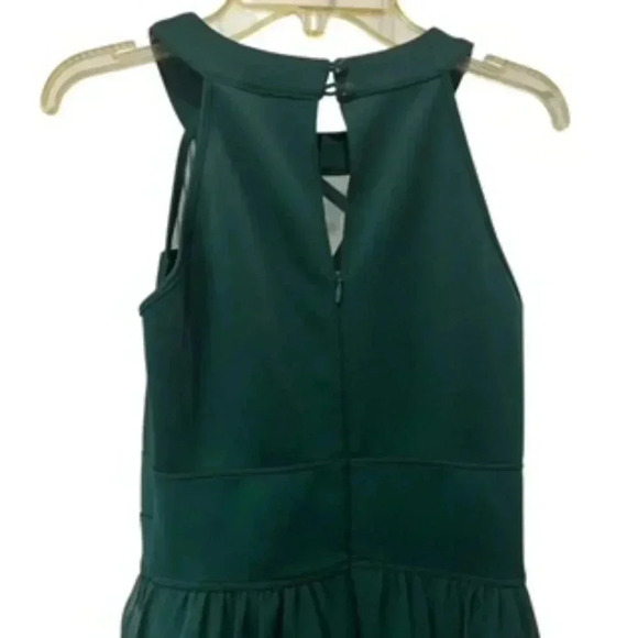 Sweet Storm Dress Green Hi Low Green Romper Sleeveless Junior Size Small - Picture 3 of 11